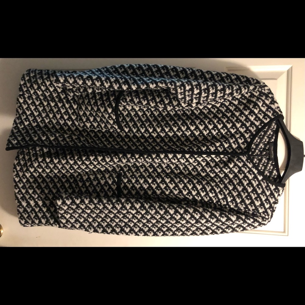 Talbots Black & White Checkered Jacket